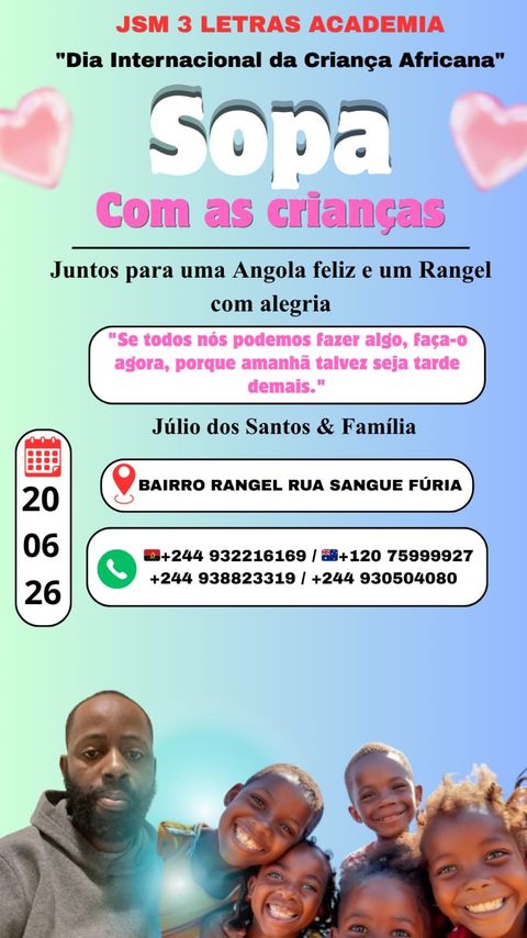 Cartaz de Sopa com as Crianças