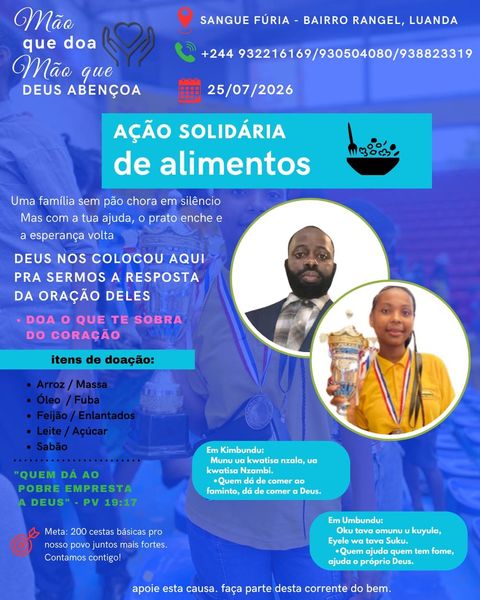 Cartaz de Ação Solidária de Alimentos